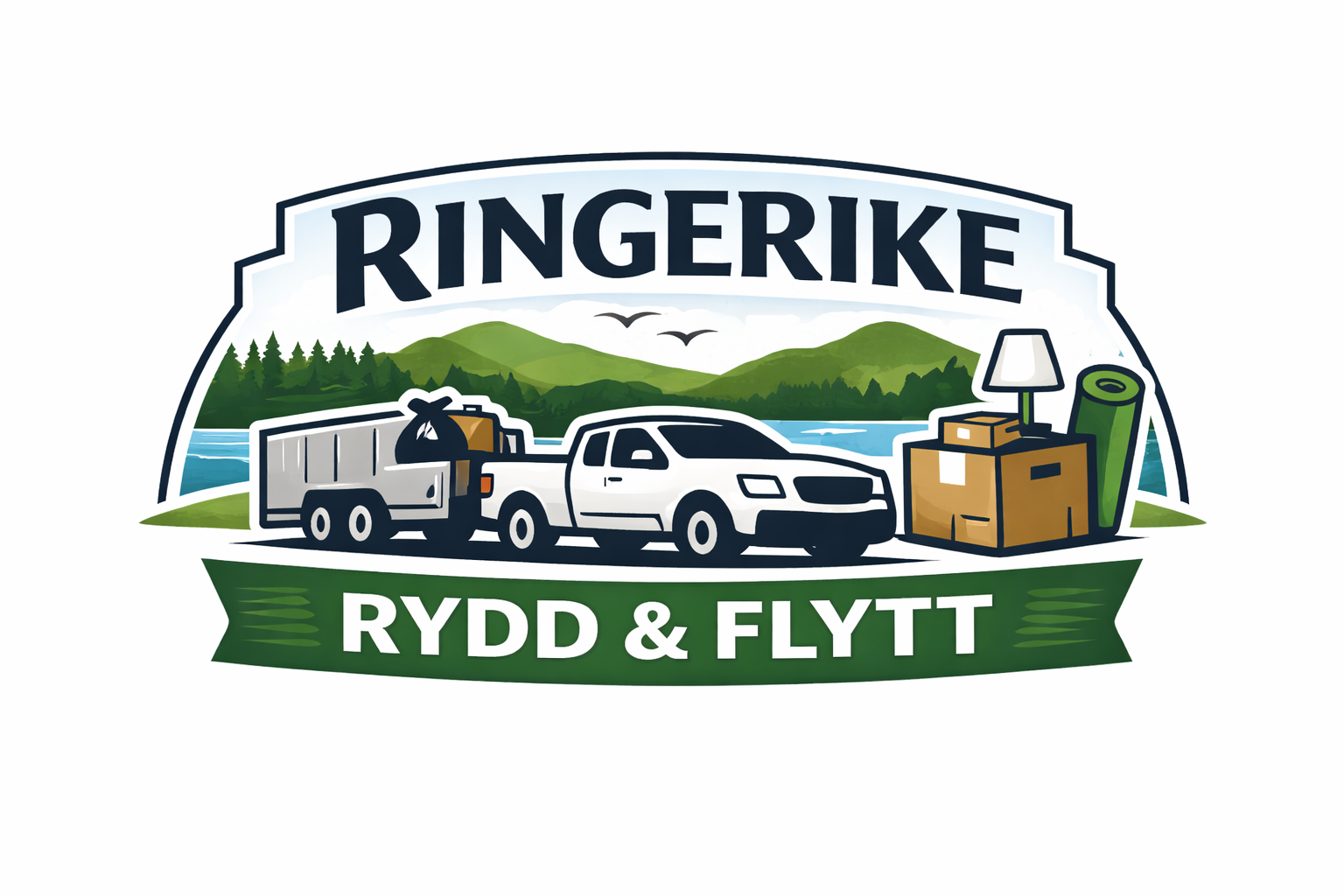 Logoen til Ringerike Rydd & Flytt
